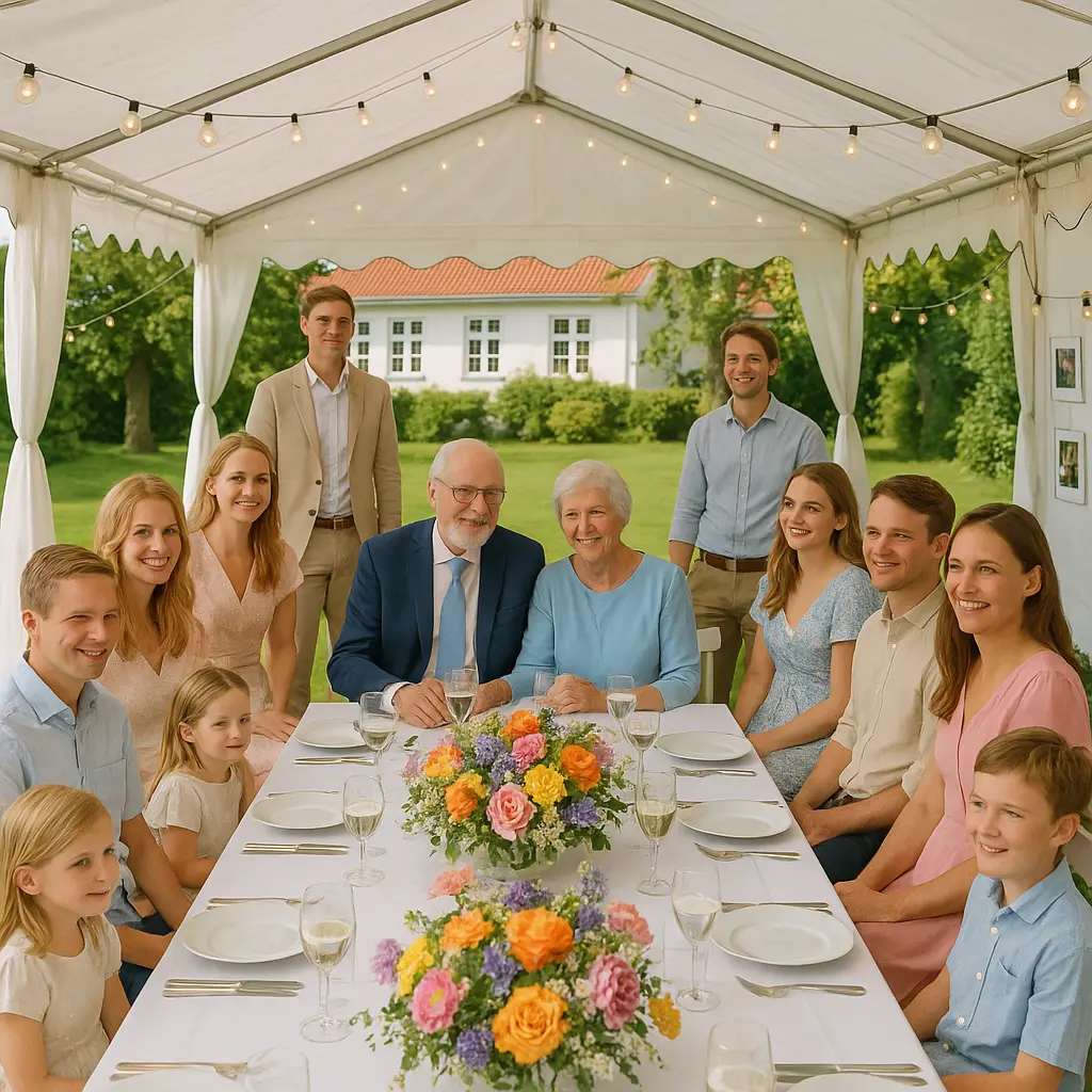 Havefest med hjerte. Sådan bliver diamantbryllup i bryllupstelt til noget helt særligt